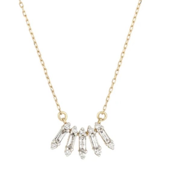 adina reyter Jewelry - Adina Reyter Stack Baguette Curve Necklace